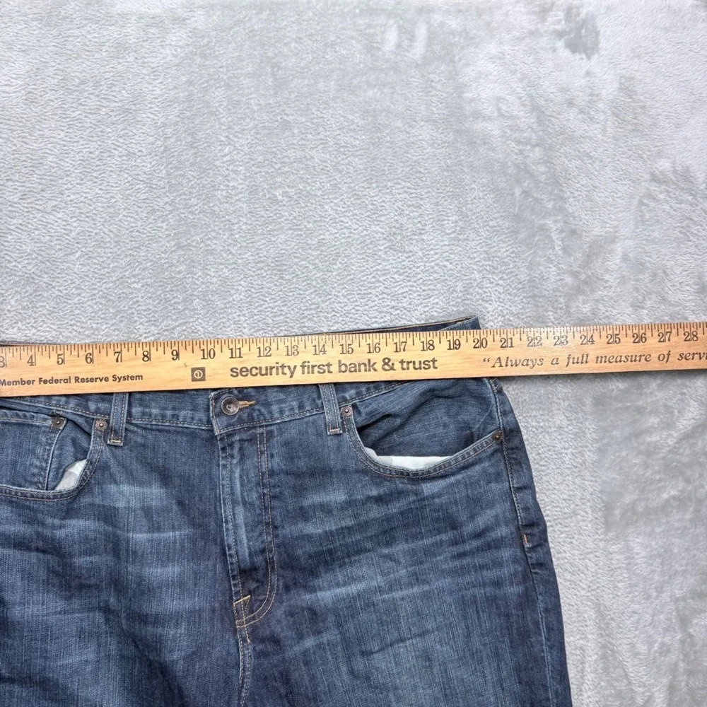 Lucky Brand 481 Relaxed Straight Jeans Mens 40x32 Blue Medium Wash Stretch Denim